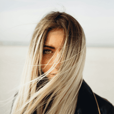 woman in black collared jacket