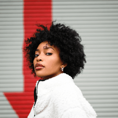 woman in white and red shirt