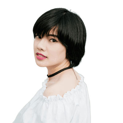 selective focus photo of woman wearing white top and black choker necklace