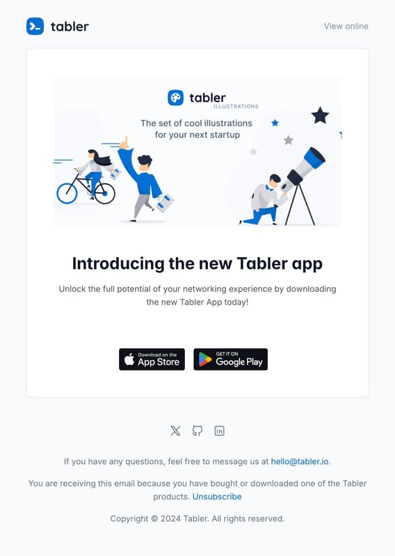 Tabler Emails - new-app