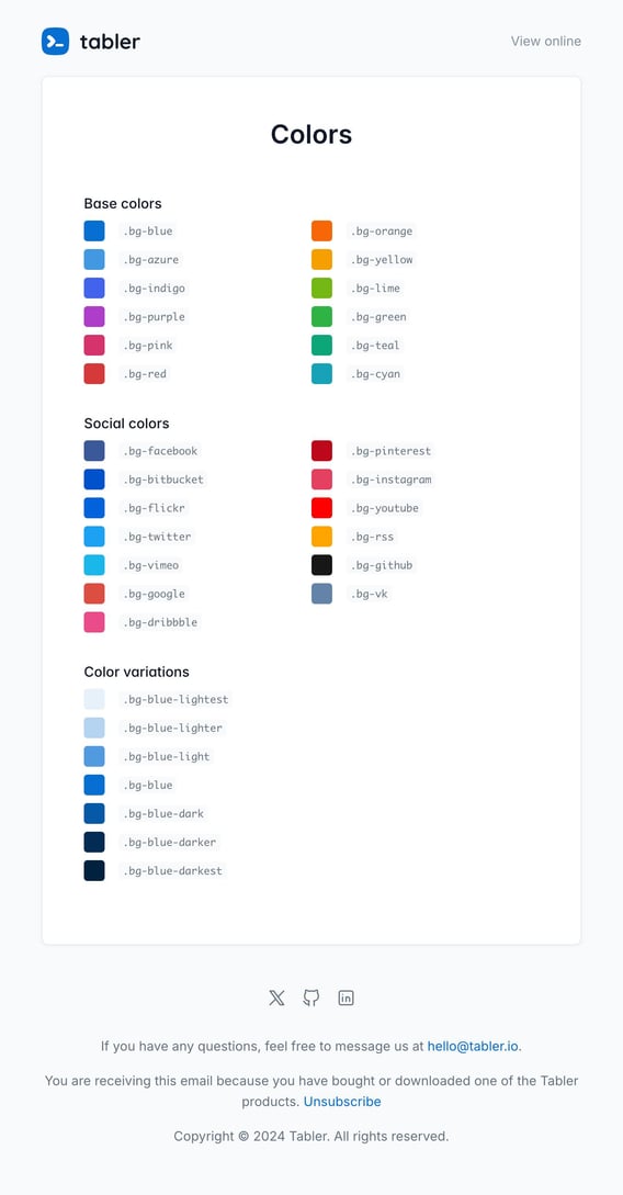 Tabler Emails - ui-colors